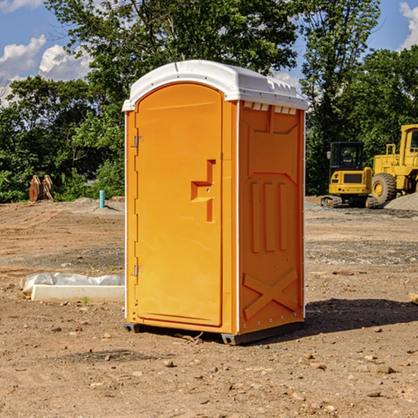 how often are the portable toilets cleaned and serviced during a rental period in Higgins Lake